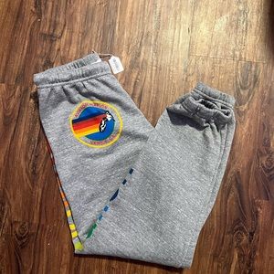 Gray Aviator Nation Fleece Sweatpants
